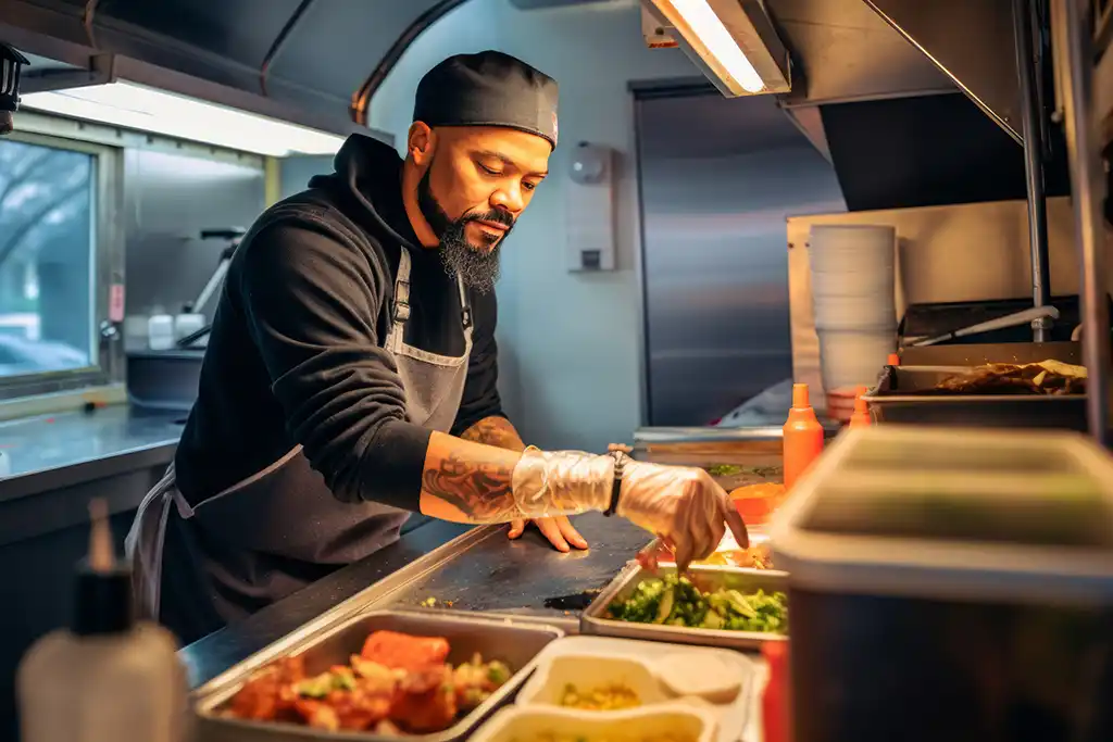 Chef preparing meals in a professional kitchen
